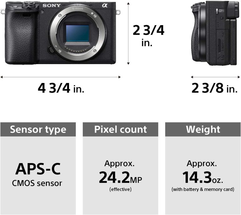 Sony Alpha a6400 Mirrorless Camera: Compact APS-C Interchangeable Lens Digital Camera with Real-Time Eye Auto Focus, 4K Video & Flip Up Touchscreen – E Mount Compatible Cameras