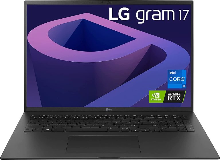 LG gram (2022) 17Z90Q Ultra Lightweight Laptop, 17″ (2560 x 1600) IPS Display, Intel Evo 12th Gen i7 1260P Processor, 16GB LPDDR5, 1TB NVMe SSD, FHD Webcam, WiFi 6E, Thunderbolt 4, Windows 11, Black