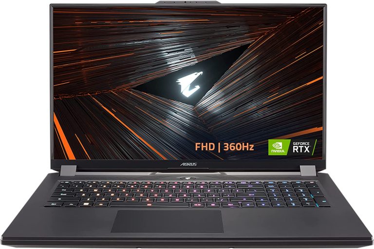 GIGABYTE AORUS 17 YE5: 17.3″ FHD 1920×1080 IPS-Level Display, Intel Core i7-12700H, NVIDIA GeForce RTX 3080 Ti Laptop GPU 16GB GDDR6, 32GB DDR5 RAM, 1TB SSD, Win11 Home (AORUS 17 YE5-74US544SH),Black