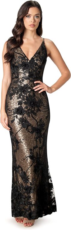 Dress the Population Women’s Sharon Bodycon Maxi Dress