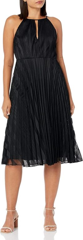 Theory Women’s Pleated Midi Dress in Mod Lace