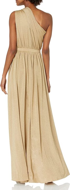 HALSTON womens Twist Neck Jumpsuit With Overlay Detail