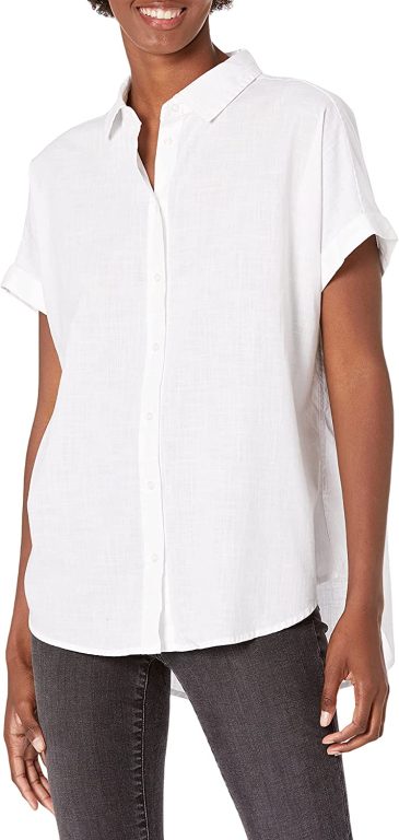 Goodthreads Women’s Washed Cotton Short-Sleeve Shirt