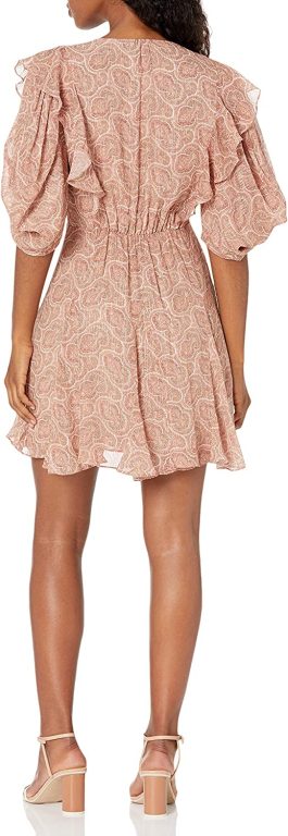 The Kooples Women’s Short Dress with Fitted Wraparound Body