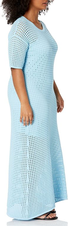 The Drop Women’s Miles Crochet Short Sleeve Maxi Dress