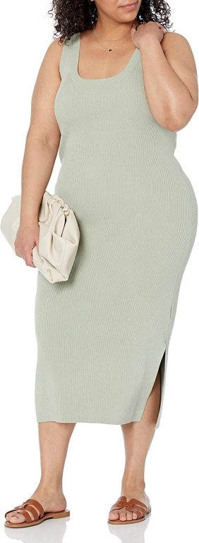 The Drop Women’s Yasmin Rib Midi Sweater Tank Dress