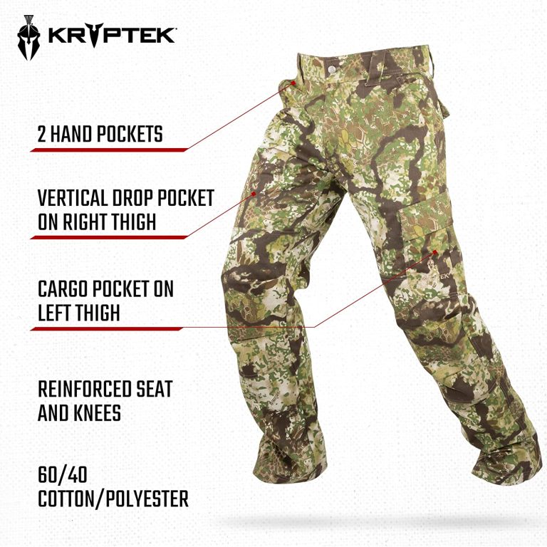 Kryptek Men’s Stalker Pant, Stealthy Camo Hunting Pant