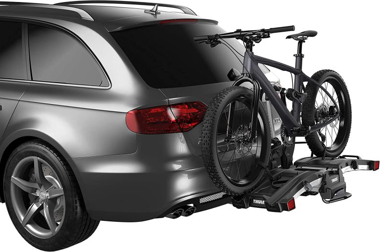 Thule EasyFold XT 2 Hitch Bike Rack – E-Bike Compatible – Fits 2″ and 1, 1/4″ receivers – Tool-Free Installation – Fully Foldable – Easy Trunk…