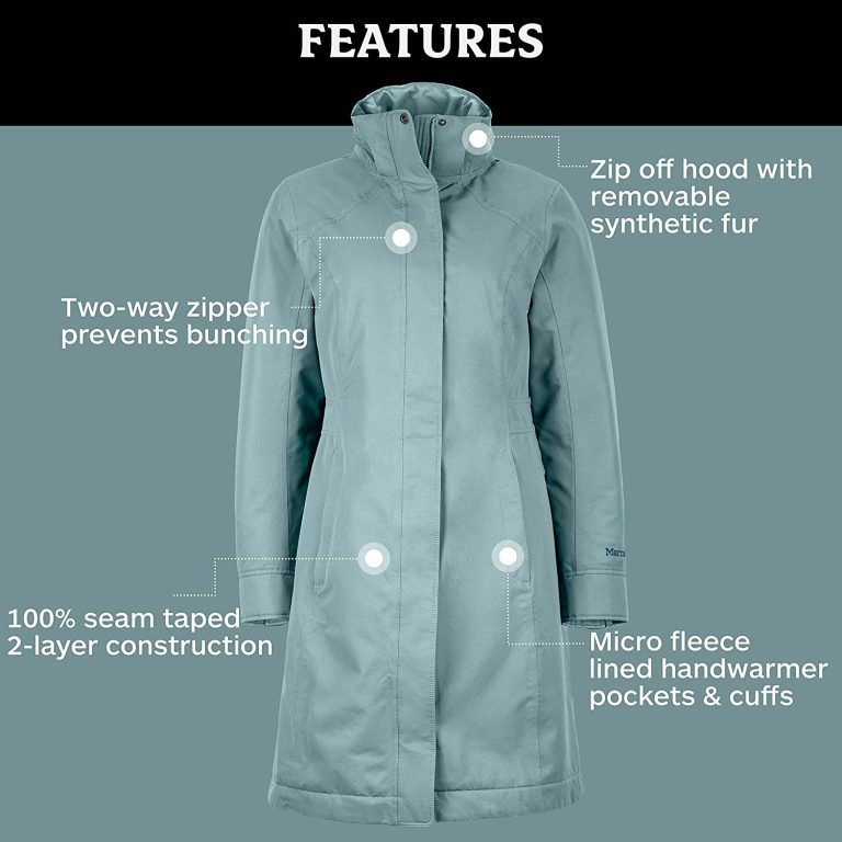 MARMOT Women’s Chelsea Waterproof Down Rain Coat, Fill Power 700