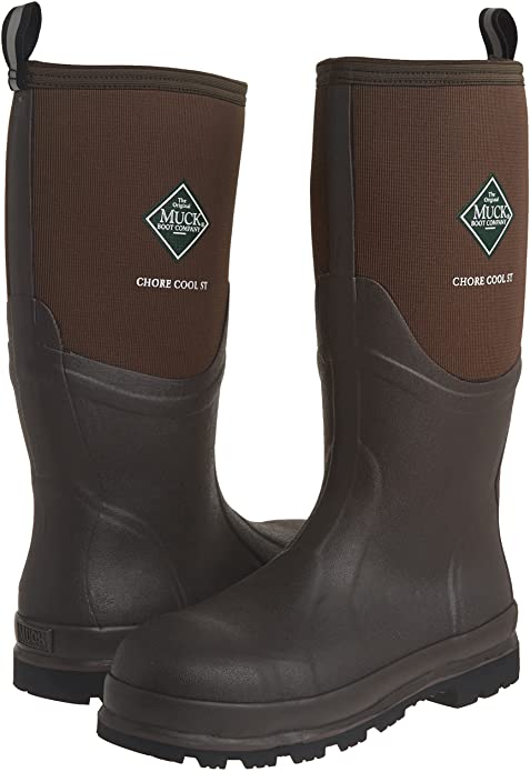 Muck Boots Chore Cool Warm Weather Tall Steel Toe Men’s Rubber Work Boot