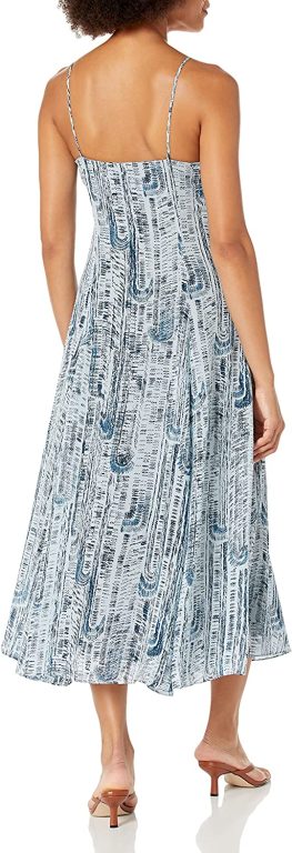 Theory Women’s Cami Volume Dress in Cascade Block