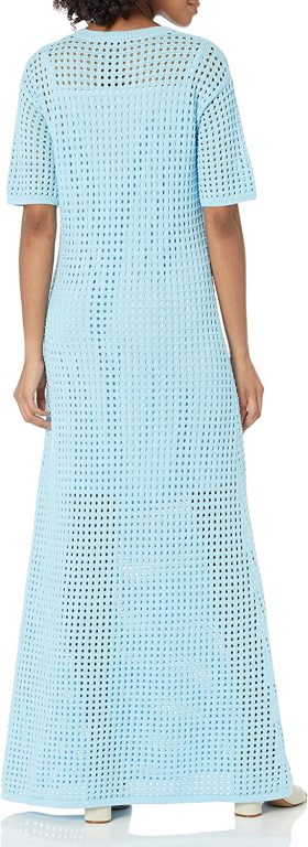 The Drop Women’s Miles Crochet Short Sleeve Maxi Dress