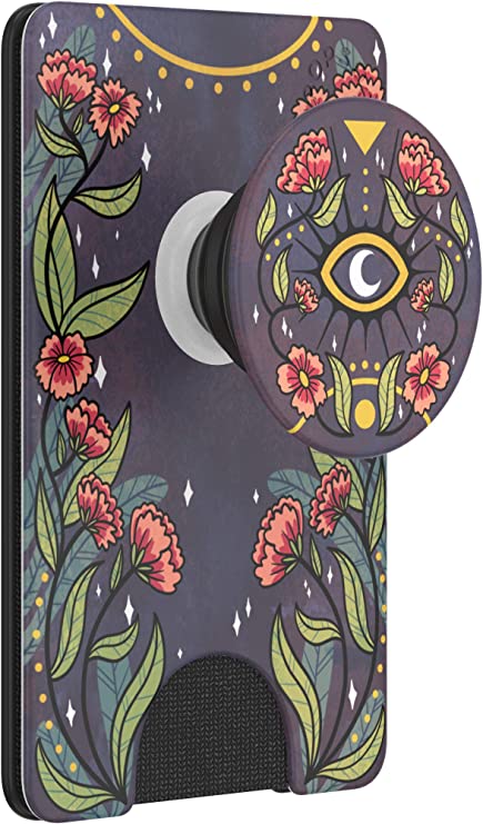 PopSockets: Phone Wallet with Expanding Phone Grip, Phone Card Holder – Floral Bohemian