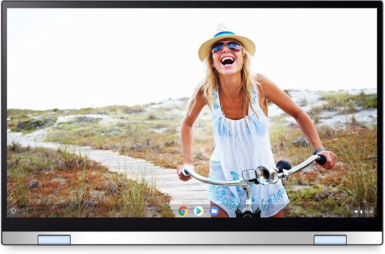 ASUS Chromebook Flip C433 2 in 1 Laptop, 14″ Touchscreen FHD NanoEdge Display, Intel Core m3-8100Y Processor, 8GB RAM, 64GB eMMC Storage, Backlit Keyboard, Silver, Chrome OS, C433TA-AS384T