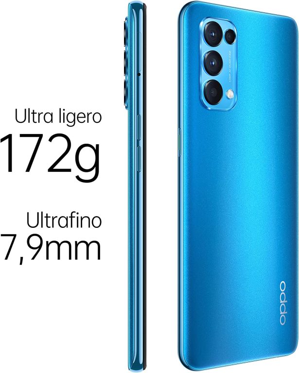 Oppo Find X3 Lite CPH2145 128GB 8GB RAM Factory Unlocked (GSM Only | No CDMA – not Compatible with Verizon/Sprint) Global – Blue