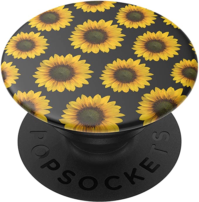 PopSockets PopGrip: Phone Grip and Phone Stand, Collapsible, Swappable Top, Sunflower Patch