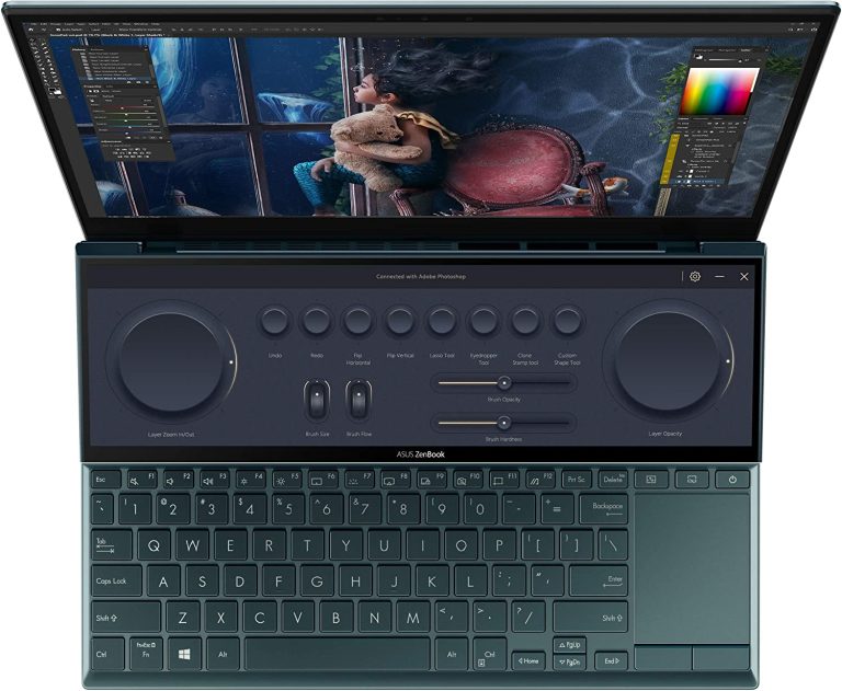 ASUS ZenBook Duo 14 UX482 14†FHD Touch Display, Intel Evo Platform, Core i7-1195G7, 8GB RAM, 512GB PCIe SSD, ScreenPad Plus, Windows 10 Home, Wifi 6E, Celestial Blue, UX482EAR-DB71T