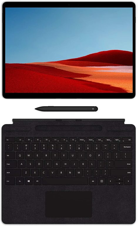 Microsoft Surface Pro X – 13″ Touch-Screen – Microsoft SQ1 – 8GB Memory – 256GB Solid State Drive – WIFI + 4G LTE – Matte Black with Surface Pro X Signature Keyboard with Slim Pen, QWZ-00001