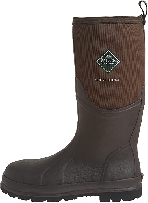 Muck Boots Chore Cool Warm Weather Tall Steel Toe Men’s Rubber Work Boot