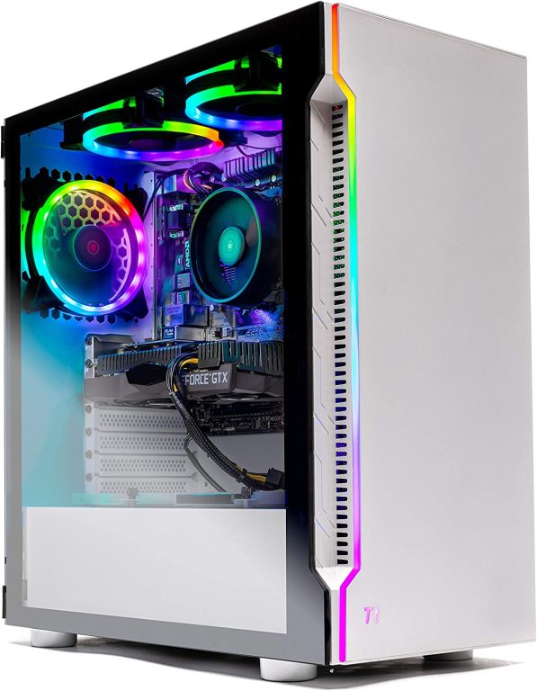 Roll over image to zoom in Skytech Archangel Gaming Computer PC Desktop – Ryzen 5 3600 3.6GHz, GTX 1660 Super 6G, 500GB SSD, 16GB DDR4 3200MHz, RGB Fans, Windows 11 Home 64-bit, 802.11AC Wi-Fi