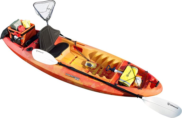 Perception Rambler 13.5 | Sit on Top Tandem Kayak | Recreational Kayak for Two | Storage with Tie Downs | 13′ 6″