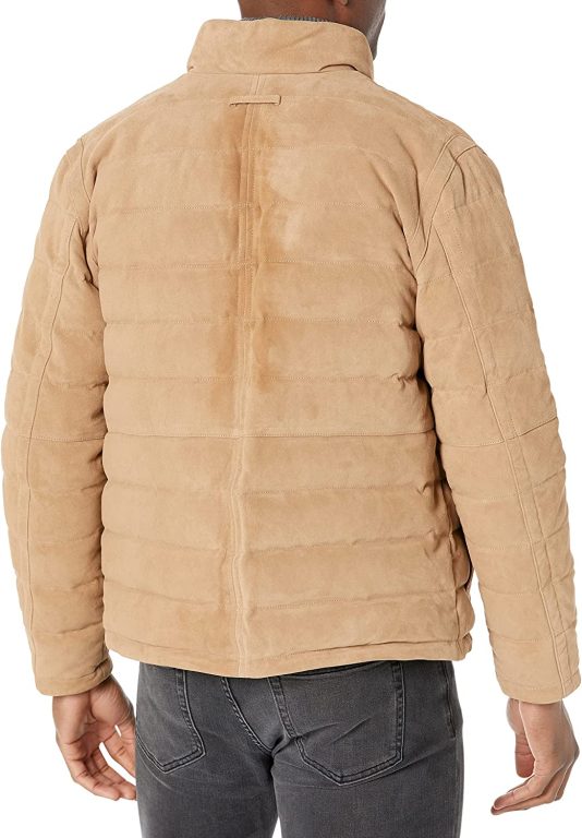 Vince Men’s Quilted Suede Zip Jacket