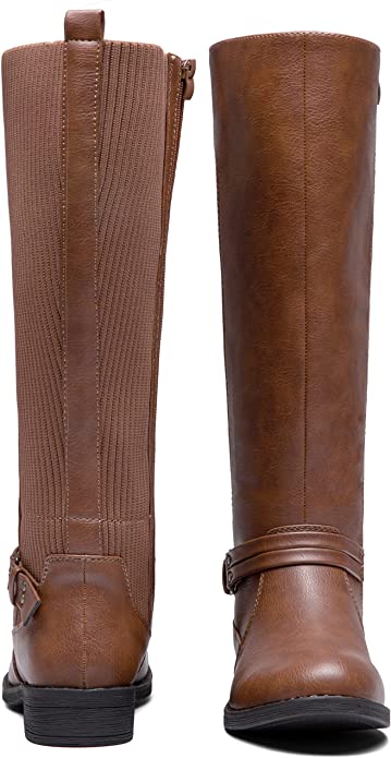 Vepose Women’s 955 Knee High Boots Comfort Tall Knitted Riding Boots