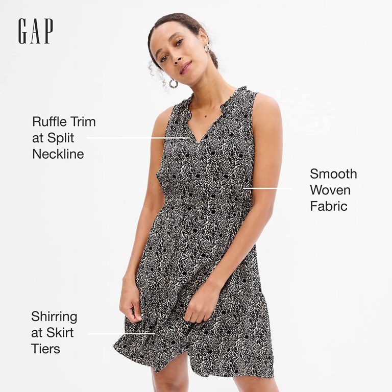 GAP Women’s Sleeveless Split Neck Dress