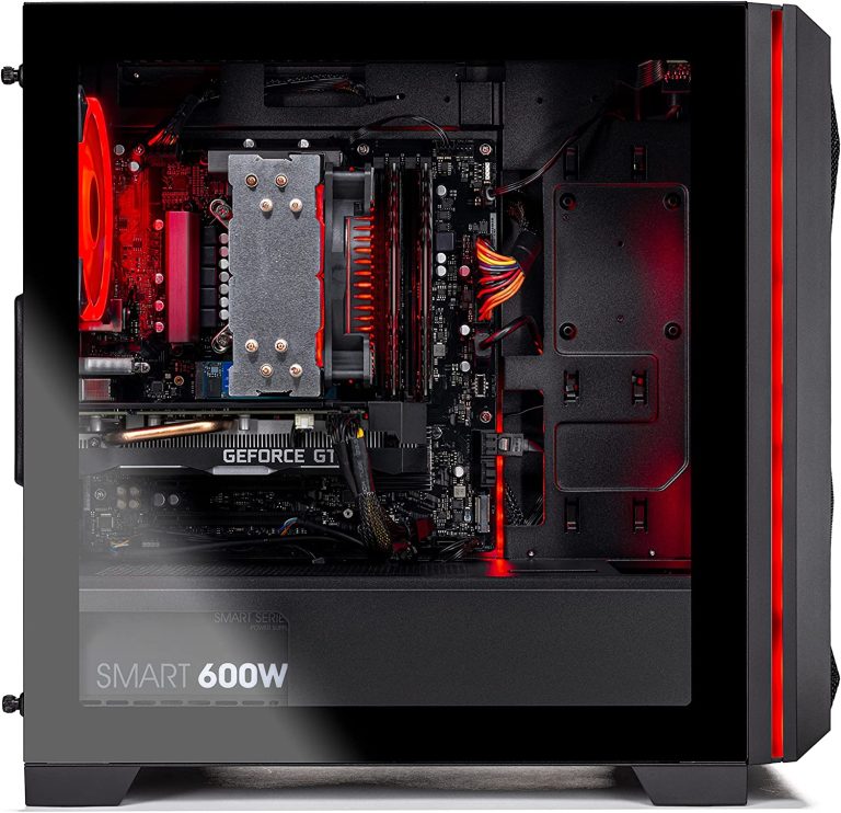 Skytech Chronos Mini Gaming PC Desktop – AMD Ryzen 5 3600 3.6 GHz, NVIDIA RTX 3050, 500GB NVME SSD, 16GB DDR4 RAM 3200, 600W Gold PSU, Wi-Fi, Windows 11 Home 64-bit