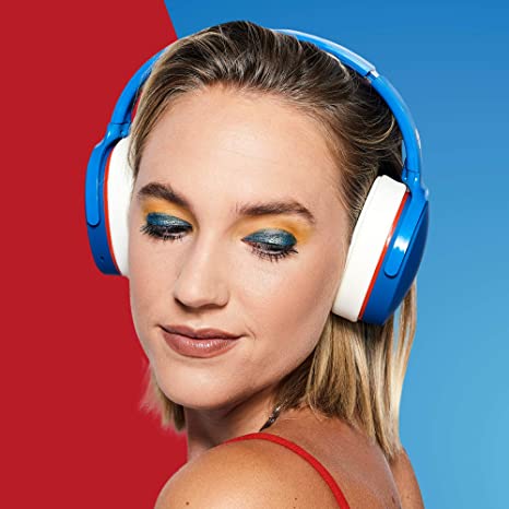 Skullcandy Hesh Evo Bluetooth Headphones for iPhone and Android with Microphone / 36 Hours Battery Life / Great for Music, School, Travel and Gaming / Wireless Headphones – 92 Blue