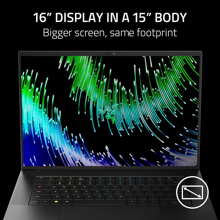 Razer Blade 16 Gaming -Laptop: NVIDIA GeForce RTX 4070 13th Gen Intel 24-Core i9 HX CPU – 16″ QHD+ 240Hz 16GB -RAM – 1TB SSD CNC Aluminum Compact GaN -Charger – Windows 11 Chroma RGB