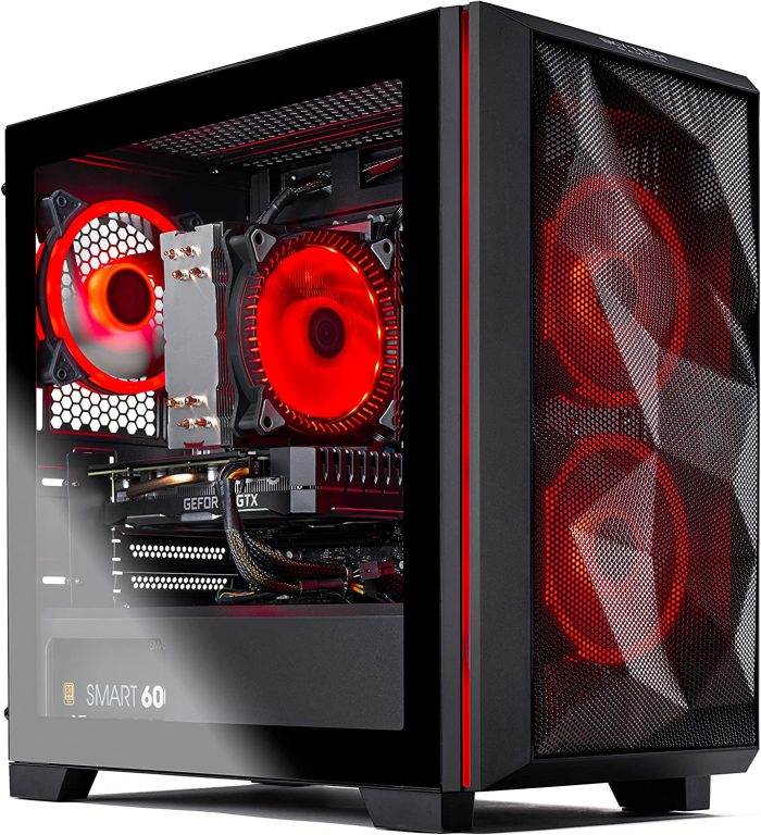 Skytech Chronos Mini Gaming PC Desktop – AMD Ryzen 5 3600 3.6 GHz, NVIDIA RTX 3050, 500GB NVME SSD, 16GB DDR4 RAM 3200, 600W Gold PSU, Wi-Fi, Windows 11 Home 64-bit