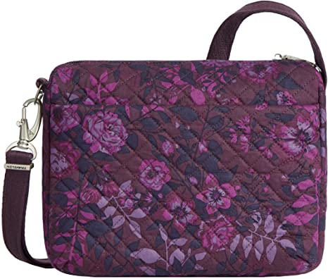 Travelon Anti-Theft Classic Small East/West Crossbody Bag, Wine Rose, One Size