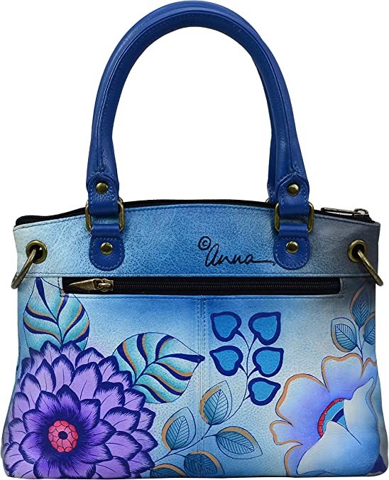 Anna by Anuschka Hand Painted Women’s Genuine Leather Small Satchel