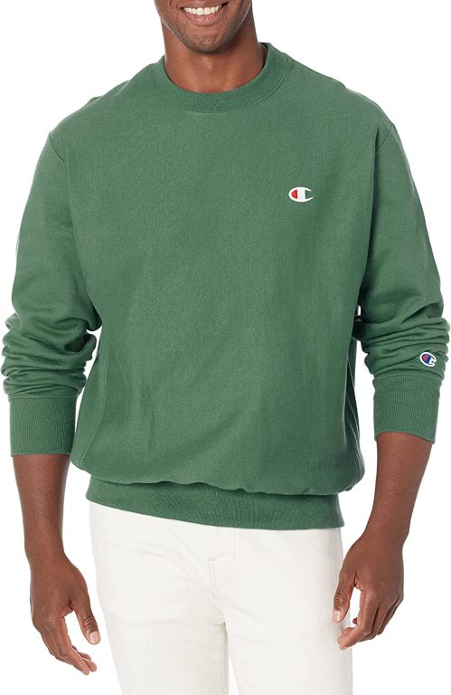 Champion Men’s Reverse Weave Pullover Sweatshirt for Men, Best Crew Sweatshirts for Men, C Logo