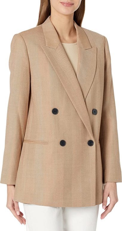 Rebecca Taylor Women’s Wool Herringbone Double Breast Blazer