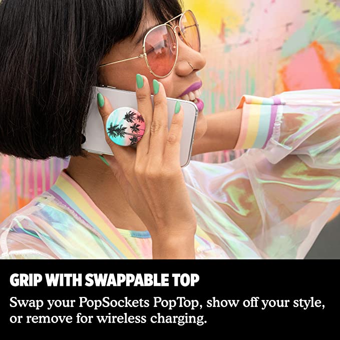â€‹â€‹â€‹â€‹PopSockets: Phone Grip with Expanding Kickstand, for Phone – Foil Confetti Rose Gold