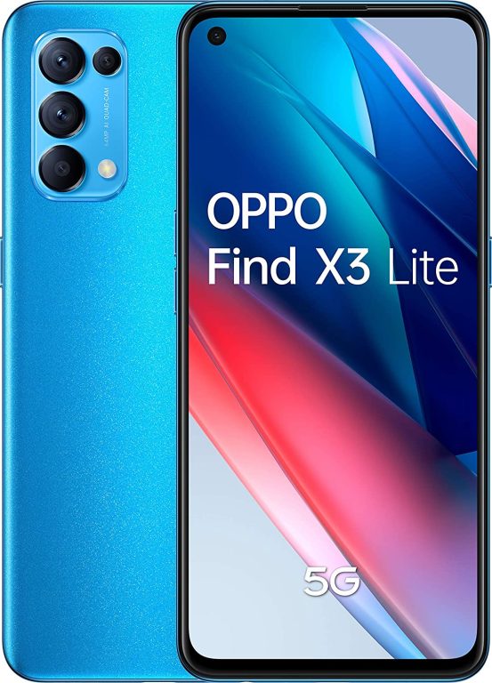 Oppo Find X3 Lite CPH2145 128GB 8GB RAM Factory Unlocked (GSM Only | No CDMA – not Compatible with Verizon/Sprint) Global – Blue