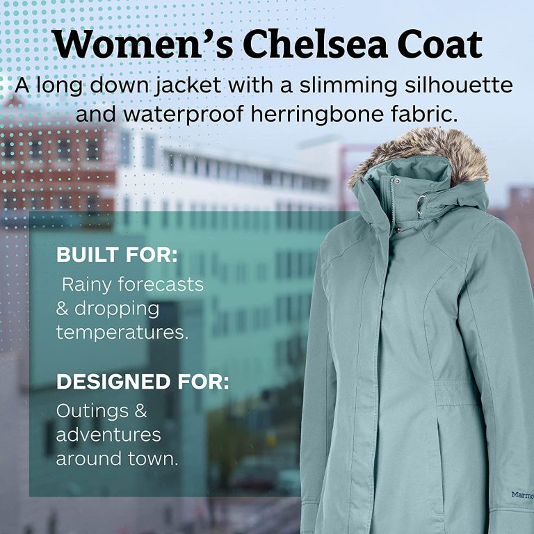 MARMOT Women’s Chelsea Waterproof Down Rain Coat, Fill Power 700