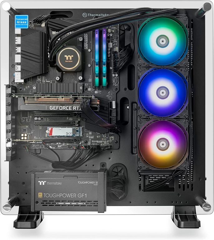 Thermaltake Shadow 370 v2 AIO Liquid Cooled Gaming PC (AMD Ryzen™ 5 5600X 6-core, DDR4 3600Mhz 16GB RGB Memory, NVIDIA® GeForce RTX™ 3070, 1TB NVMe M.2, WiFi,Win 10 Home) P3BK-B550-37S-LCS