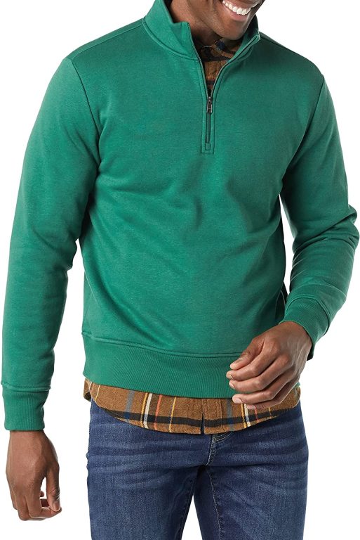 Amazon Essentials Men’s Long-Sleeve Quarter-Zip Fleece Sweatshirt