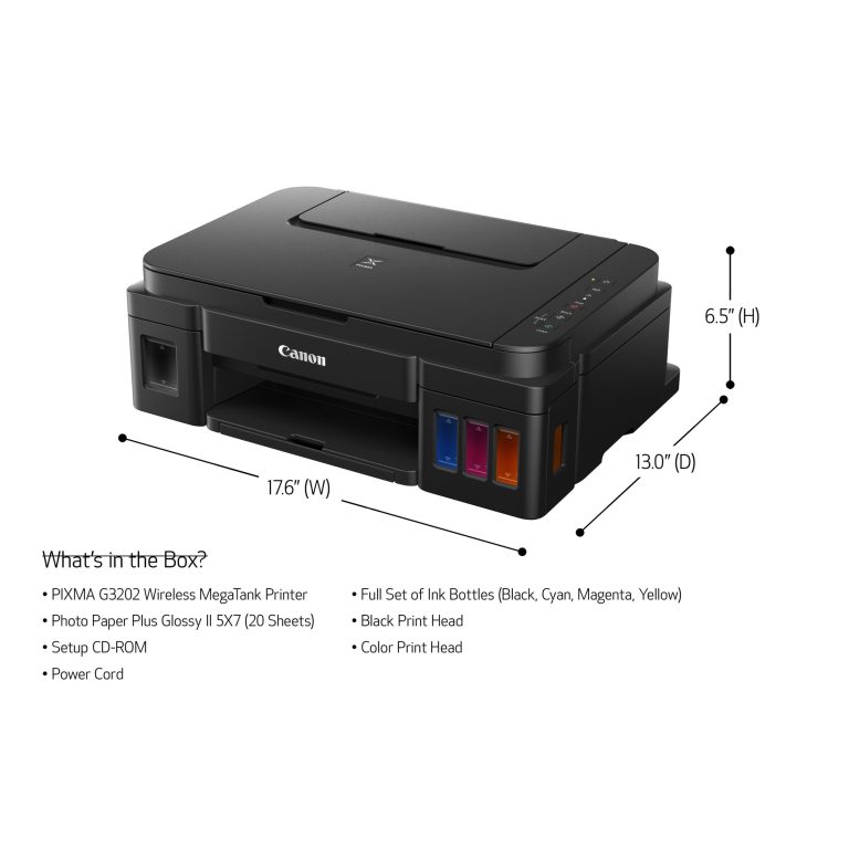 PIXMA G3202 Wireless MegaTank All-In-One Printer with Copier and Scanner