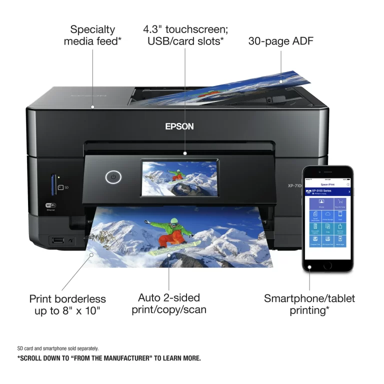 Epson Expression Premium XP-7100 Wireless All-in-One Color Inkjet Printer