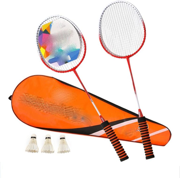 GGRBH 2pcs Professional Badminton Rackets Set Double Badminton Racquet Alloy Lightest Playing Badminton Whole