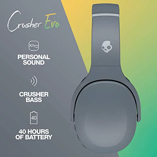 Skullcandy Crusher Evo Wireless Over-Ear Headphone – Chill Grey
