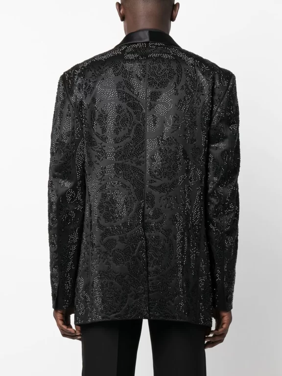 Versace crystal-embellished dinner jacket