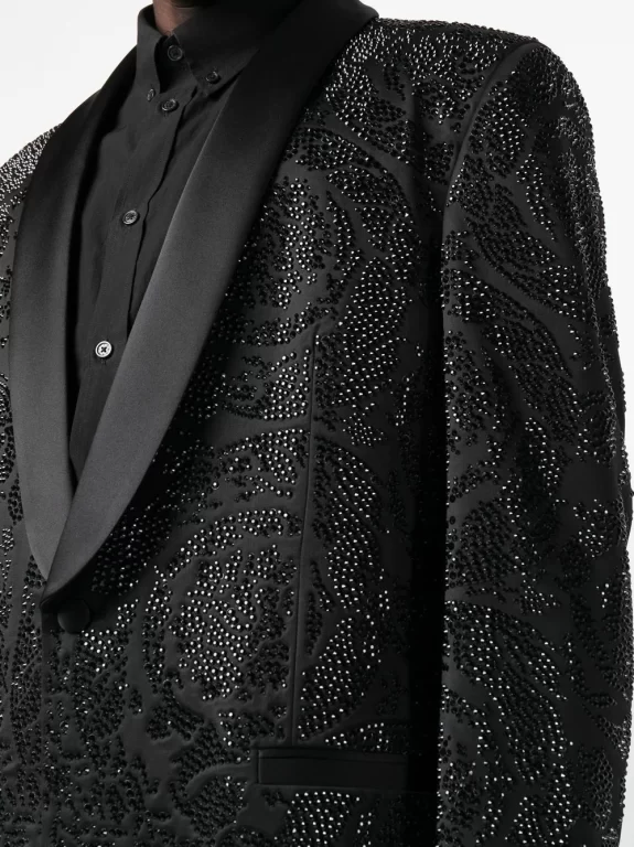 Versace crystal-embellished dinner jacket