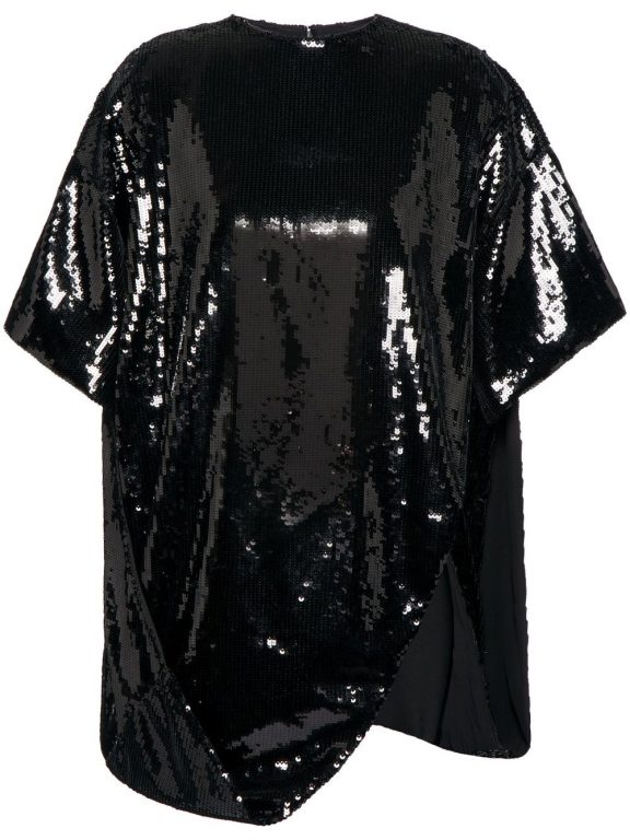 Valentino Garavani sequin-embroidered organza T-shirt