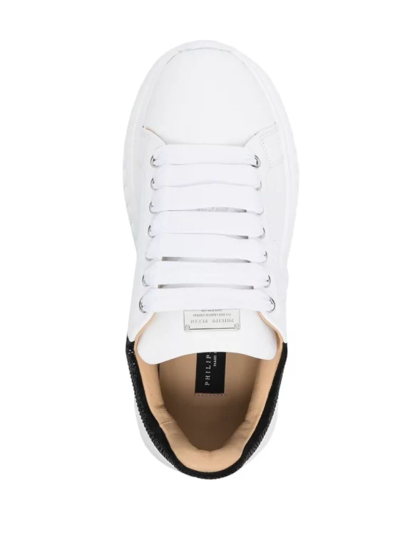Philipp Plein crystal-skull lace-up sneakers