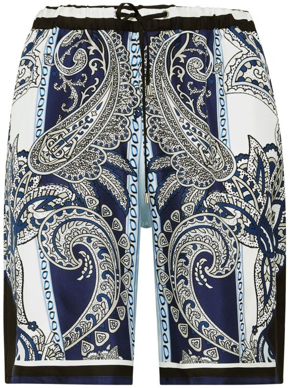 Philipp Plein paisley-print silk short